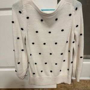 Loft white w/ black polka dot. Sz sm